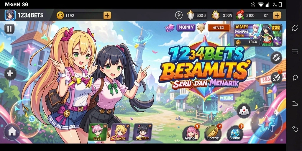 Tampilan gameplay seru dalam 1234BETS dengan karakter anime yang menarik.