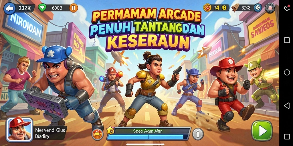 Tangkapan layar gameplay 33ZK menampilkan aksi seru dan grafis menarik.