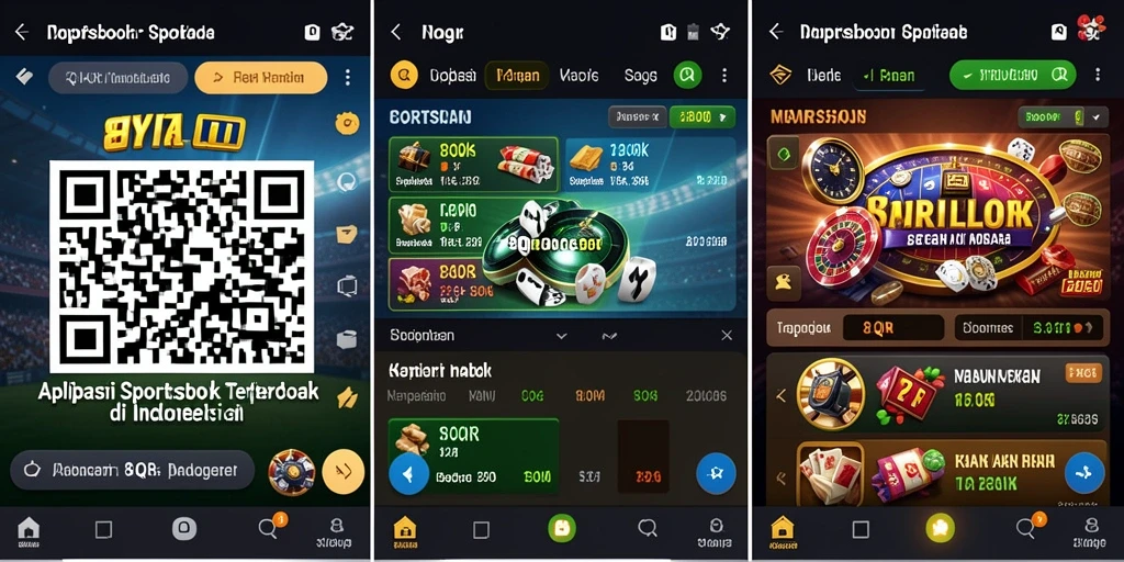Tangkapan layar aplikasi 8QR menampilkan pengalaman taruhan olahraga yang menarik.