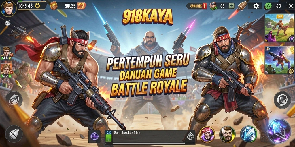 Gameplay seru 918KAYA dalam pertempuran Battle Royale.