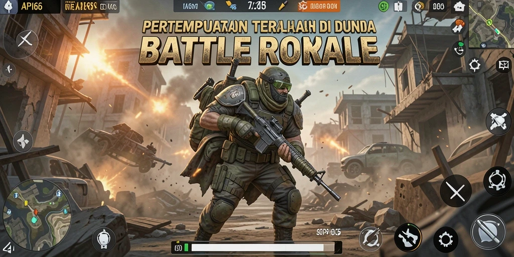 Gameplay seru dan mendebarkan di API66 selama pertempuran Battle Royale.