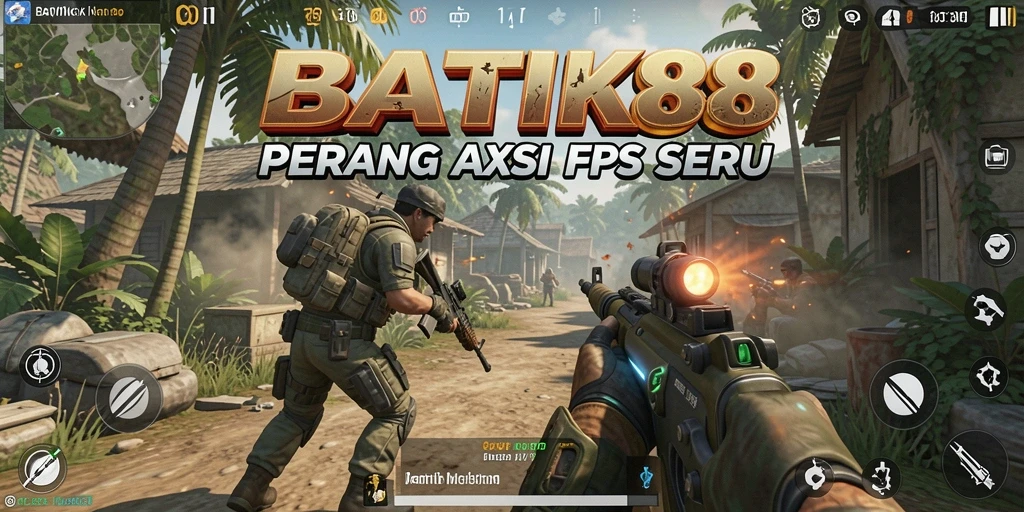 Tampilan gameplay menegangkan di BATIK88 dengan aksi FPS yang mendebarkan.