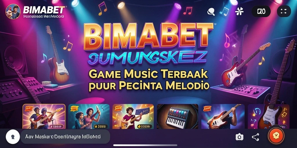 Tampilan gameplay BIMABET dengan berbagai genre musik.