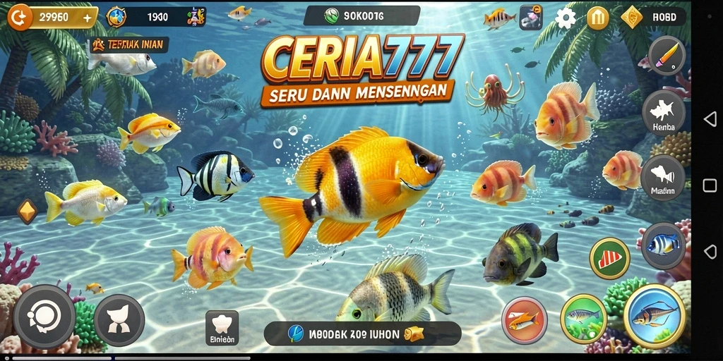 Tangkapan layar CERIA777 menampilkan aksi seru permainan Tembak Ikan.