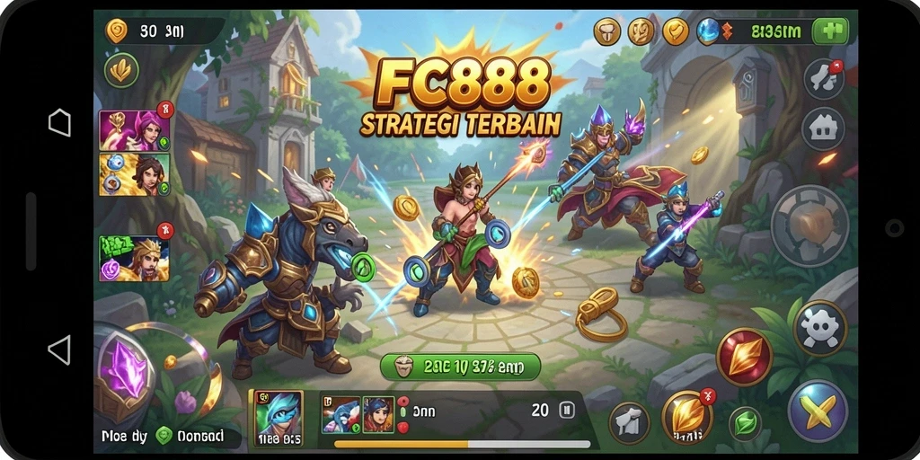 Tangkapan layar menunjukkan intensitas gameplay strategi FC888.