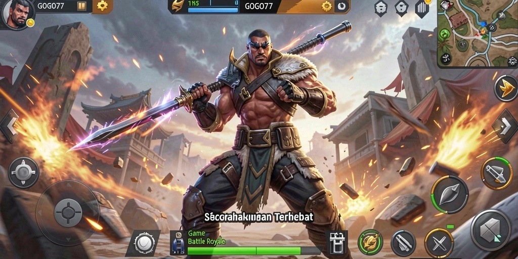 Gameplay seru dan menegangkan dalam GOGO77 Battle Royale.