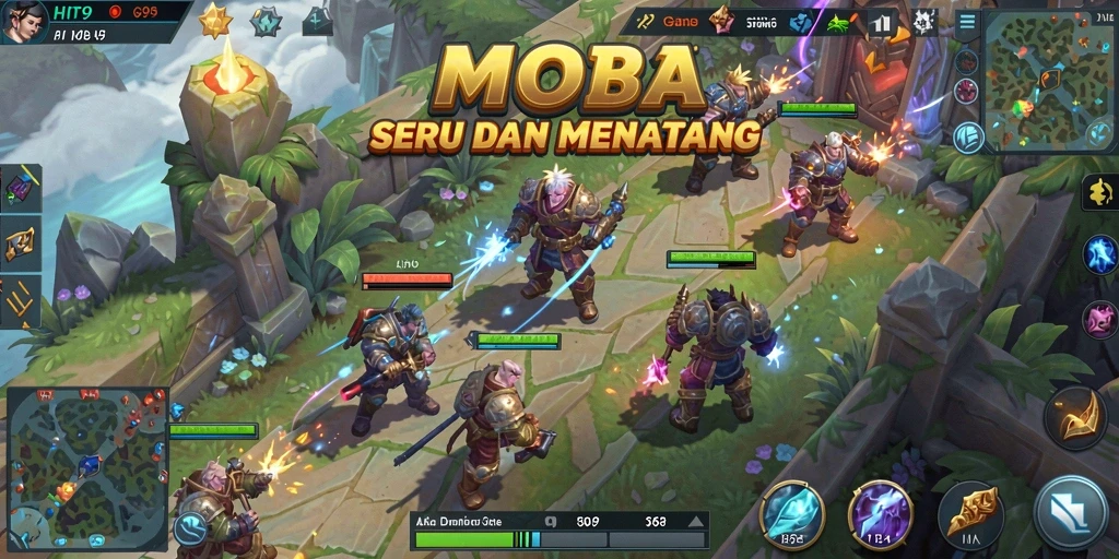 Tampilan menarik dalam <strong>HIT9</strong> saat bertempur di arena MOBA.