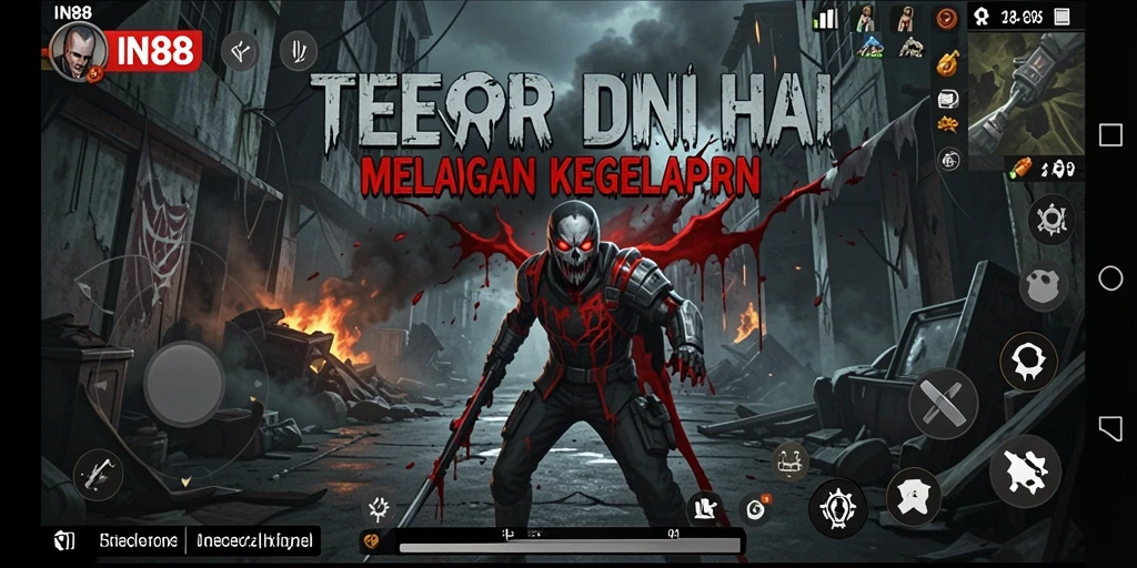 Tangkapan layar menunjukkan pemain berhadapan langsung dengan monster menyeramkan.