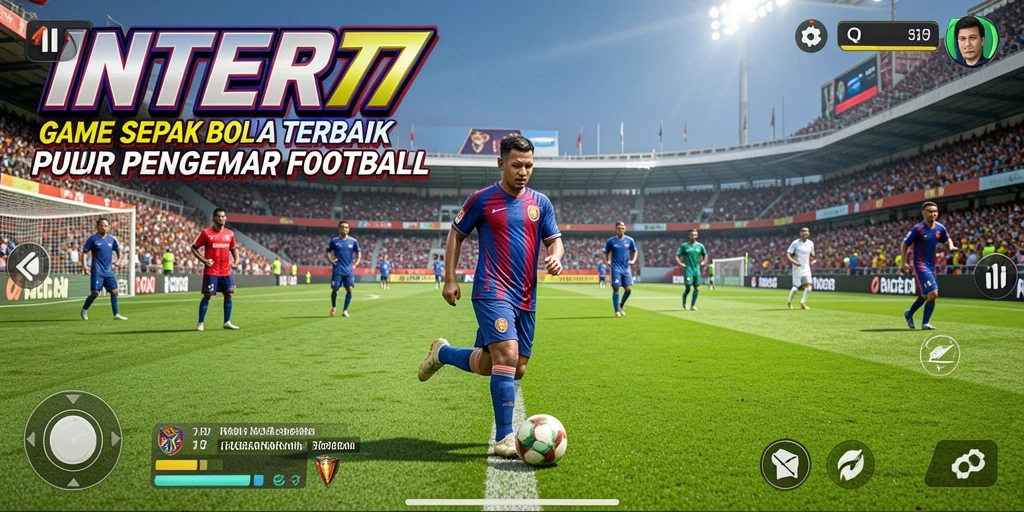 Tampilan gameplay menarik dari INTER77 dengan aksi sepak bola yang mendebarkan.