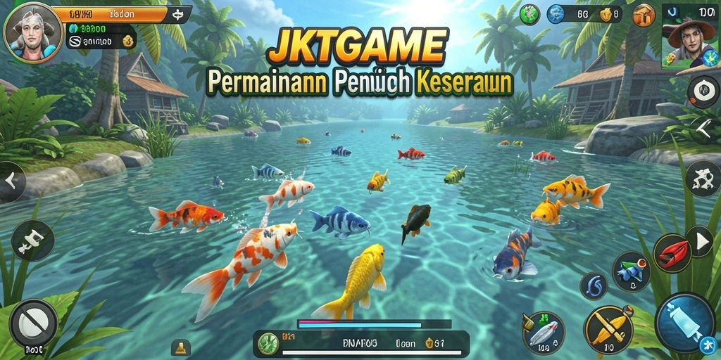 Tampilan gameplay JKTGAME yang menampilkan aksi memancing seru.