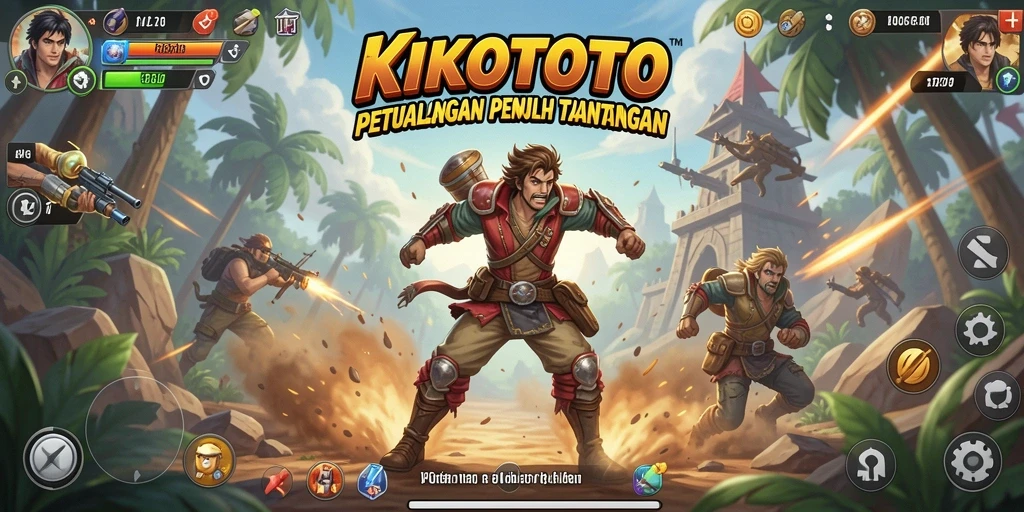 Tangkapan layar KIKOTOTO menampilkan aksi seru penuh tantangan.
