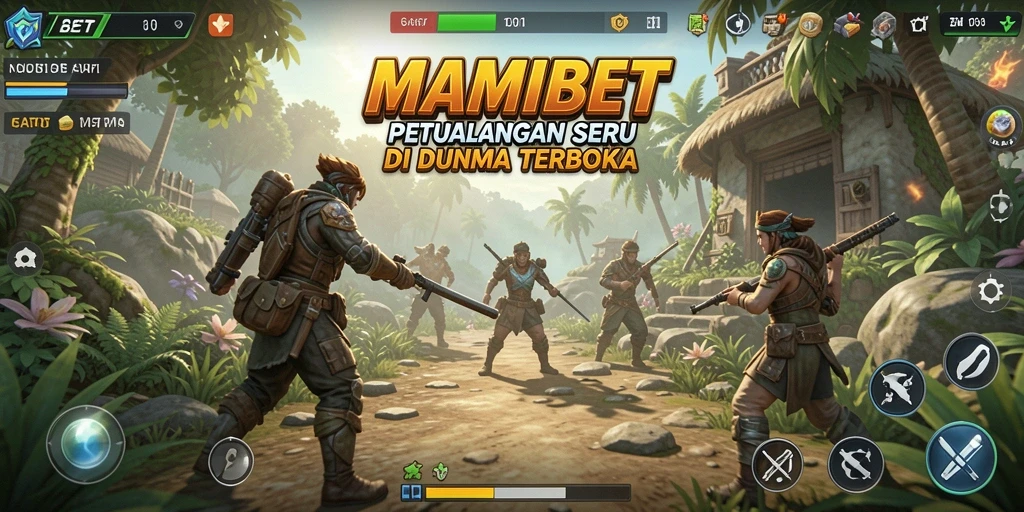 Screenshot gameplay MAMIBET menunjukkan petualangan seru di dunia terbuka.