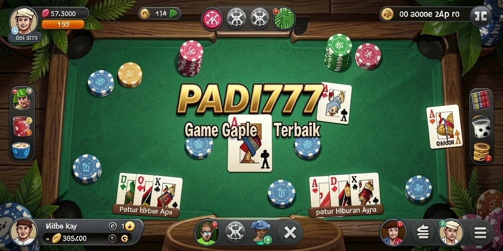Tampilan gameplay Gaple yang asyik dan menghibur dari PADI777.