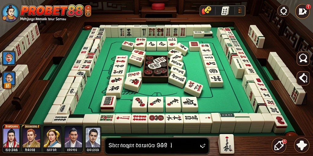 Tampilan screenshot gameplay yang menakjubkan dari PROBET88 di dalam permainan Mahjong.