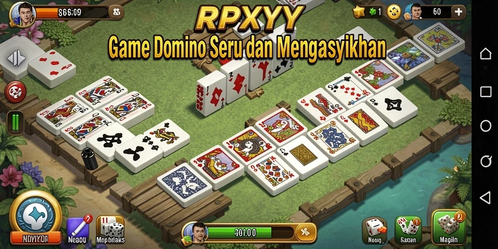 Tampilan gameplay seru dalam permainan Domino RPYYY.