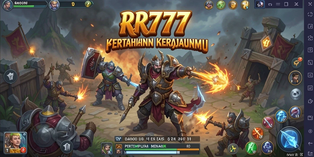 Tampilan gameplay Tower Defense yang mendebarkan dan penuh strategi.