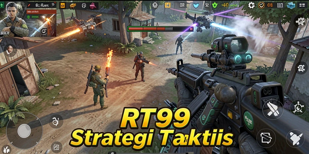 Screenshot RT99 menampilkan pertempuran strategis yang epik dan mendebarkan.