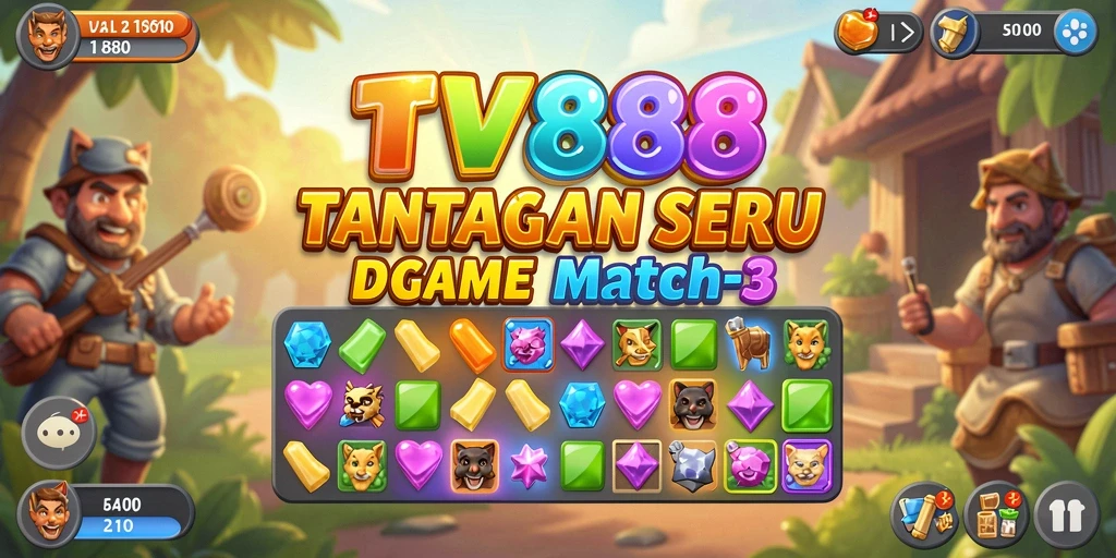 Tangkapan layar gameplay TV888 yang penuh warna dan menantang.