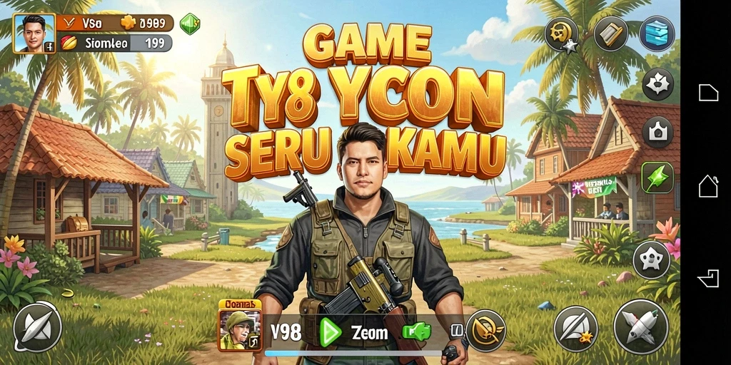 Tangkapan layar V98 yang menampilkan gameplay manajemen bisnis yang menarik.
