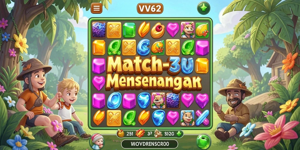 Gameplay seru VV62 dengan tampilan grafis menarik dan penuh warna.