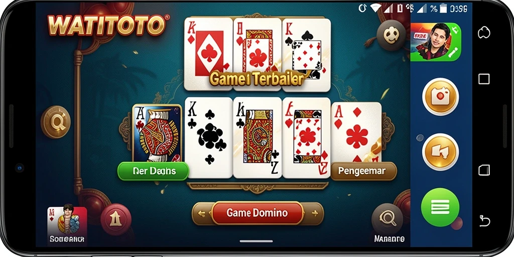 Tampilan gameplay menarik WATITOTO dengan fitur domino yang seru.