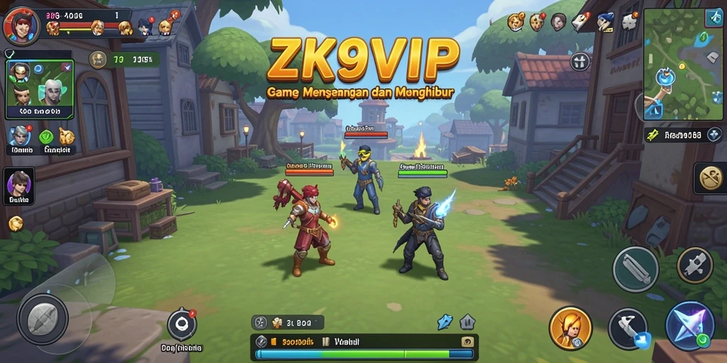 Screenshot gameplay ZK9VIP yang menunjukkan karakter aktif mengumpulkan sumber daya.